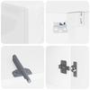 Bathroom Wall Cabinet DELFT High Gloss White 30 X 31 X 59 Cm
