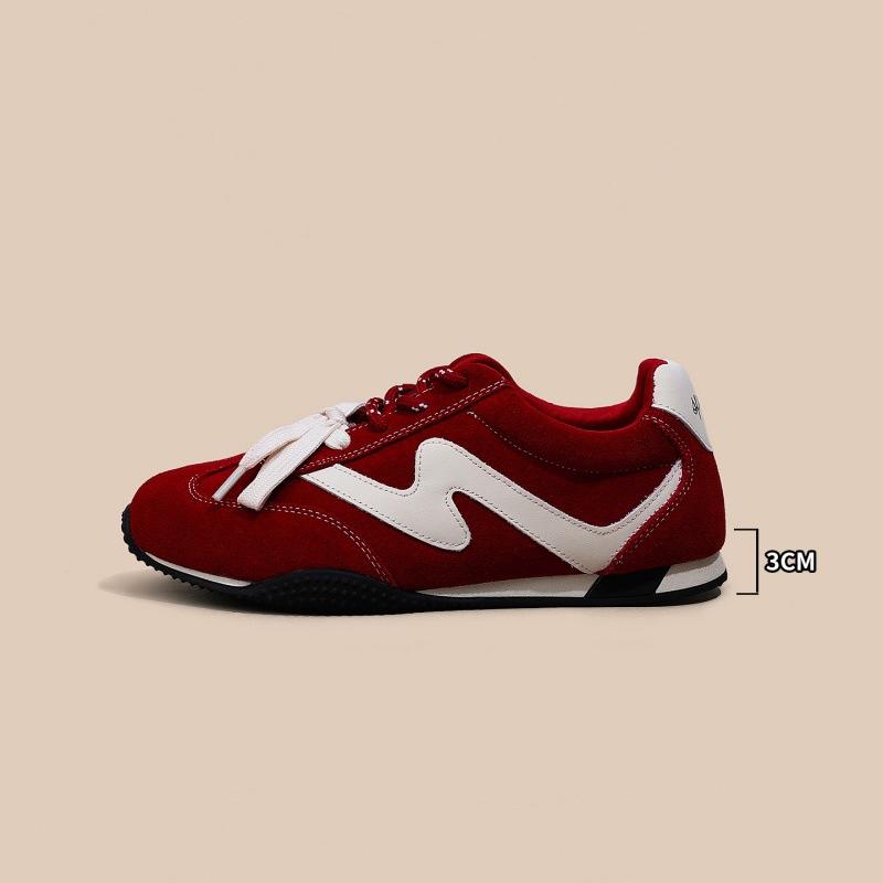 Dexun shoes women's shoes 2025 new round head soft sole lace-up retro comfortable and light casual women's sports shoes