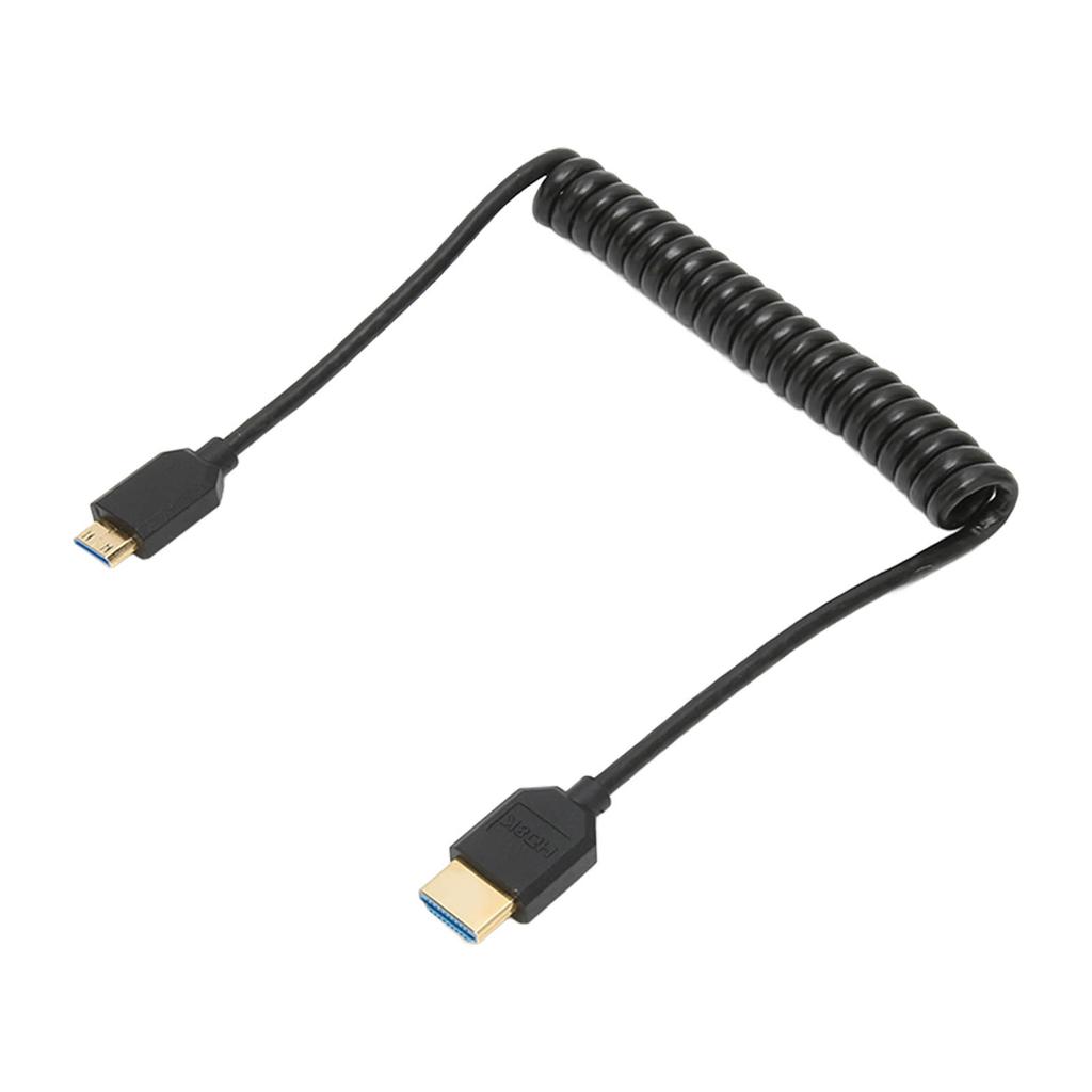 Kabel interfejsu multimedialnego HD Mini Męski do Męskiego 8K 60Hz 4K 120Hz Spiralny Przewód do Wyświetlania Wideo dla HDTV Konsoli do Gier