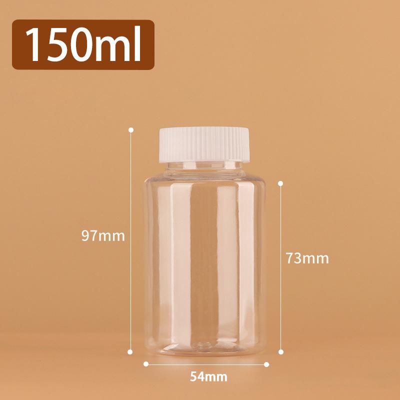 Transparent Refillable Plastic Bottle 15ml 30ml 50ml 100ml 250ml 500ml White Cap Leakproof for Essential Oil Perfume Storage