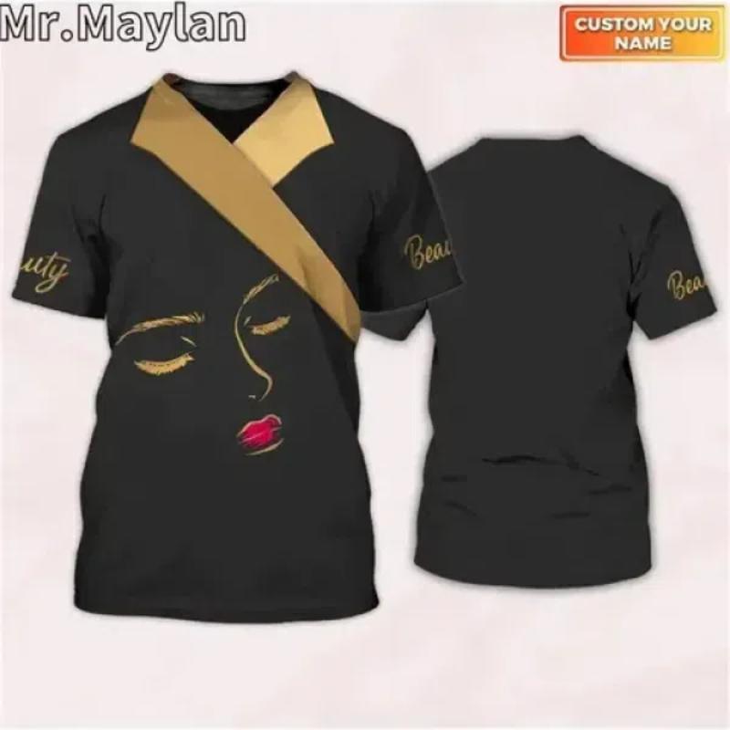 T-shirt personnalisé 3D Brow Specialis pour sourcils, chemises personnalisées pour sourcils, cils, vêtements, cadeau pour femmes, maquillage, t-shirt unisexe de rue
