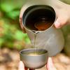 Pure Titanium Double-layer Small Tea Cup Home Outdoor Camping Portable Tea Set Heat-insulating Coffee Cup Brewing Tea Cup 50ML