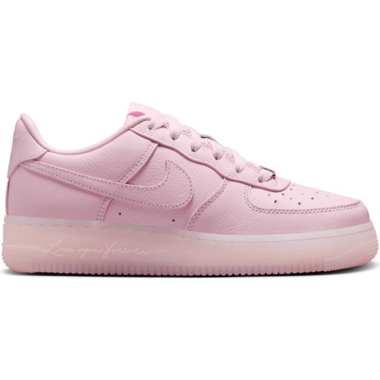 Nike NOCTA x Air Force 1 Low GS Certified Lover Boy - Pink Foam Kids Sneakers Metallic-Silver Cobalt-Tint HQ1772-600
