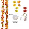 Artificial Maple Leaf Vines Silk Fall Foliage Garland for Home Wedding Party Decor Hanging Easy To Install DIY Craft Decorations