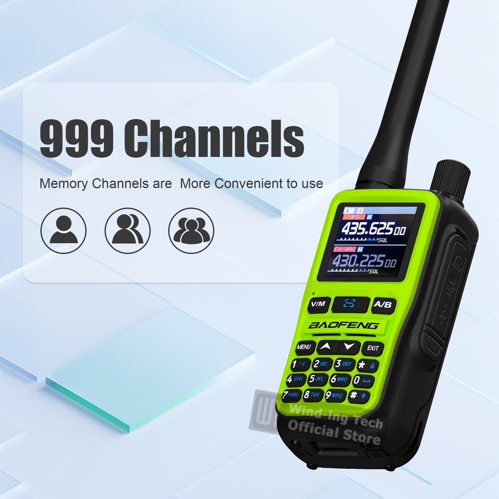 2PCS UV5R Mini Baofeng Radios High Capacity Dual Band TYPE-C Charging Bluetooth APP Program Walkie Talkie Suitable For All Teams