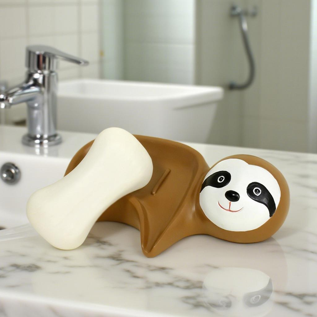 1PC Sloth Soap Holder Christmas Home Decorative Ornaments Resin Living Room Home Garden Decoration