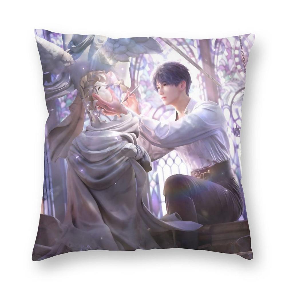Love And Deepspace Rafayel Pillowcase Printed Fabric Cushion Cover Gift Pillow Case Cover Home Zipper 40*40cm