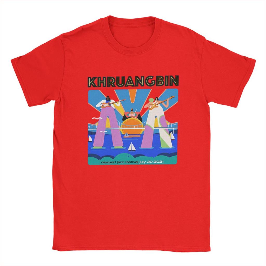 Magliette Jazz Newports Khruangbin da Uomo Top in Cotone Divertenti Manica Corta Girocollo Maglietta Magliette Estive