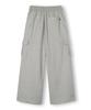 TOPBOY [Non-Fleece Or Fleece-Lined] Comfort Cargo One-Pleat Wide Training Pants Melange