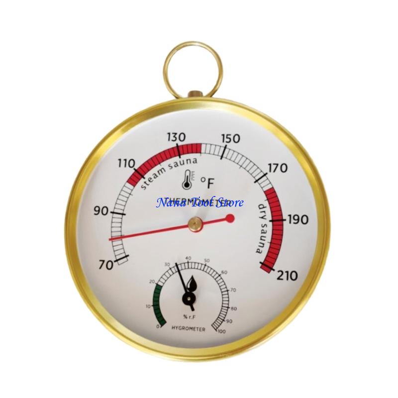 31GJ Clear Wall Mounted Hygrometer Temperature Gauges For Sauna Steam Room Home