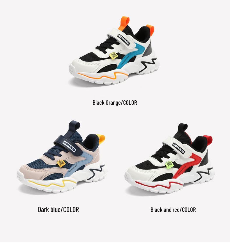 Boys' 2025 Autumn Mesh Breathable Non-slip Sports Shoes with Soft Soles for Big and Middle Kids