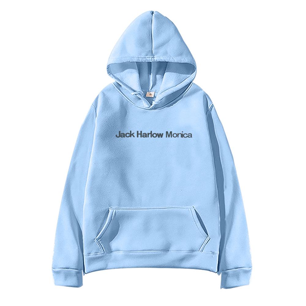Jack Harlow Monica Logo Pullover Hoodie Damen Herren Lässig High Street Sweatshirts Herbst Winter Langarm Kleidung Oversized Op