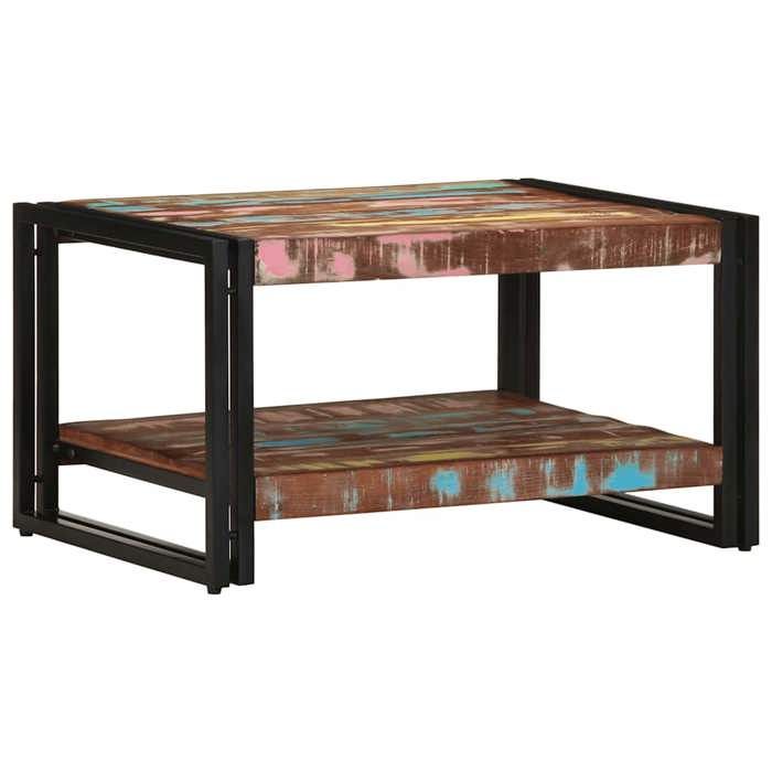 VidaXL Coffee Table Multicoloured 70x50x38 Cm Solid Reclaimed Wood, Side Table, Living Room Table, Accent Table, End 4102720