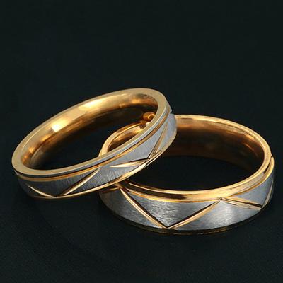 Ženy Muži Nerezová ocel pár prsten Wedding Band Slib zásnubní šperky