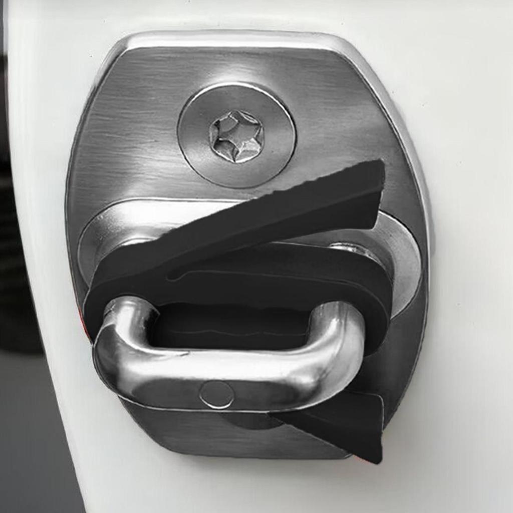 Silicone Car Door Latch Covers 4 Piece Shock Absorption Pad Noise Reduction Car Silicone Door Latch Protective Cover for Suv