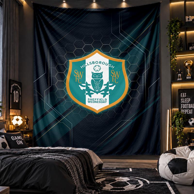 Wandbehang Wandteppich Sheffield Wednesday Drucktuch für Wohnzimmer Schlafzimmer Heimdekoration