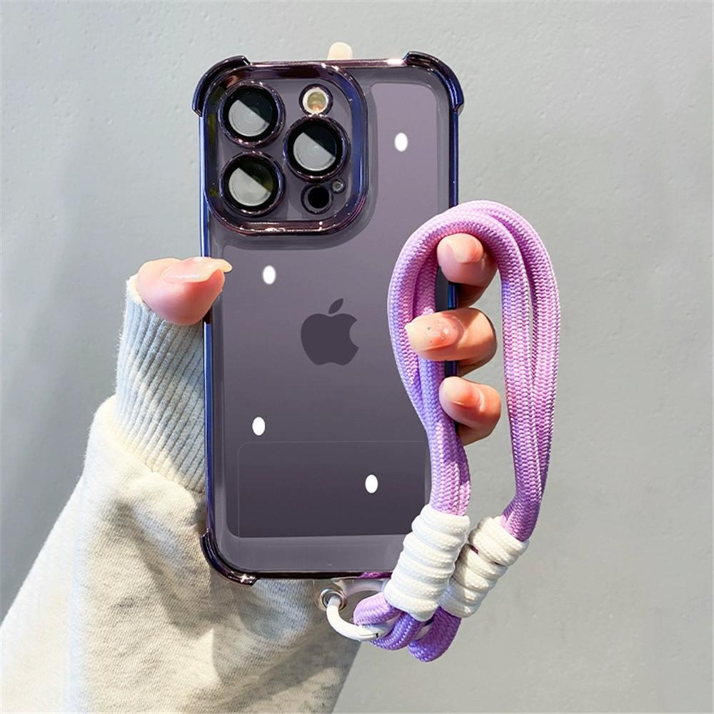 Honor 200 Pro Luxury Shockproof Lanyard Rope Phone Case For Honor 300 200 100 90 80 70 60 50 90Lite Silicone Transparent Cover