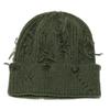 Winter niche old ripped wool hat female personality versatile knitted hat hip hop cold hat men and women