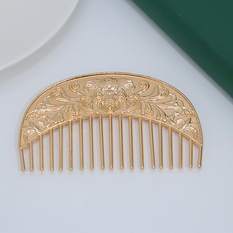 Chinese Hairpin Retro Hair Comb Hanfu Dish Hairpin Hair Ornament Hollow Carved Hair Comb Exquisite Hair Accessories Gifts
