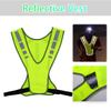 High Visibility Running Vest Breathable Fluorescent Mesh Vest Adjustable Security Reflective Vest for Outdoor Night Riding
