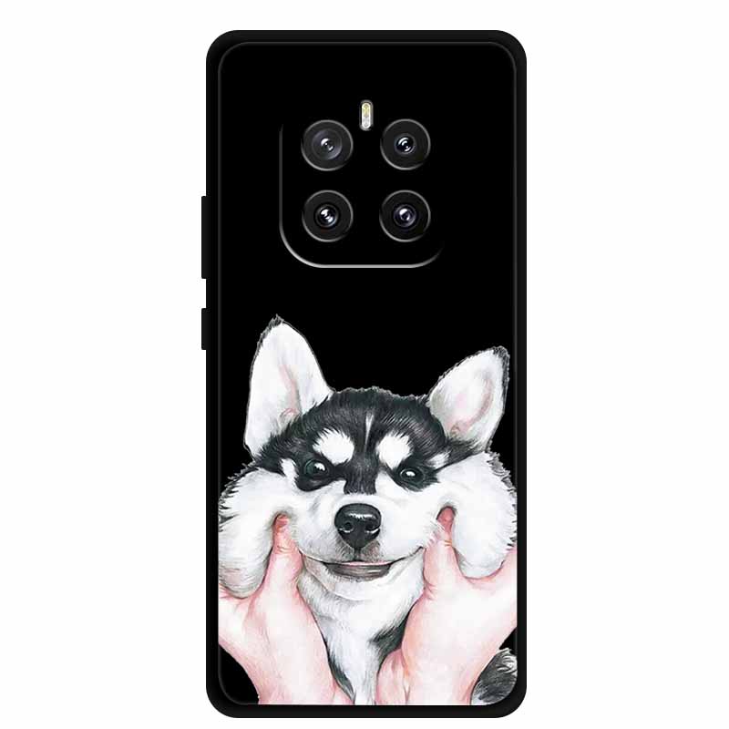 For Honor GT Pro 5G Phone Case Lovely Cartoon Cat Black Silicone Soft Back Cover For Honor GT Pro Case G T Pro Coque 6.78" Shell