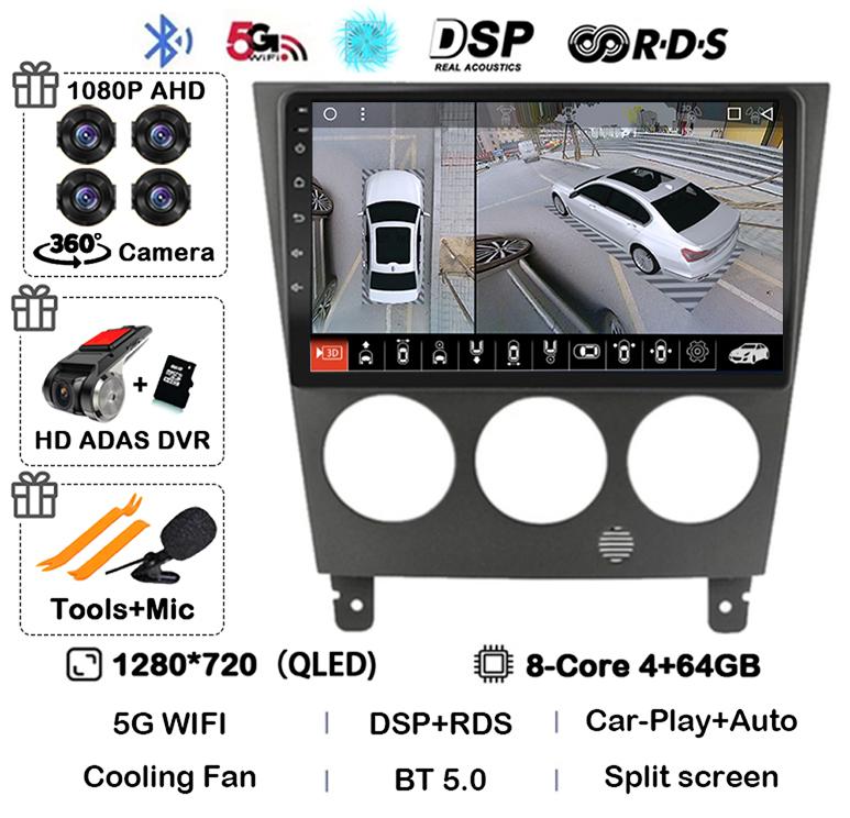 Android 14 Carplay Auto 4G Wifi For Subaru Impreza GD GG 2002 - 2007 Car Radio Multimedia Player GPS 360 Camera Stereo Head Unit