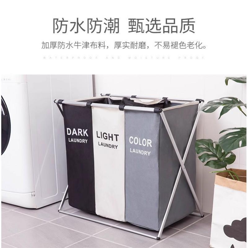 Foldable Laundry Hamper With Oxford Fabric Bins Bedroom Storage - 1/2/3 Compartment Design