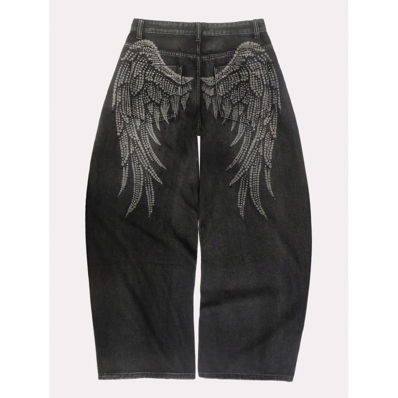 Mens Black Straight Fit Denim Jeans