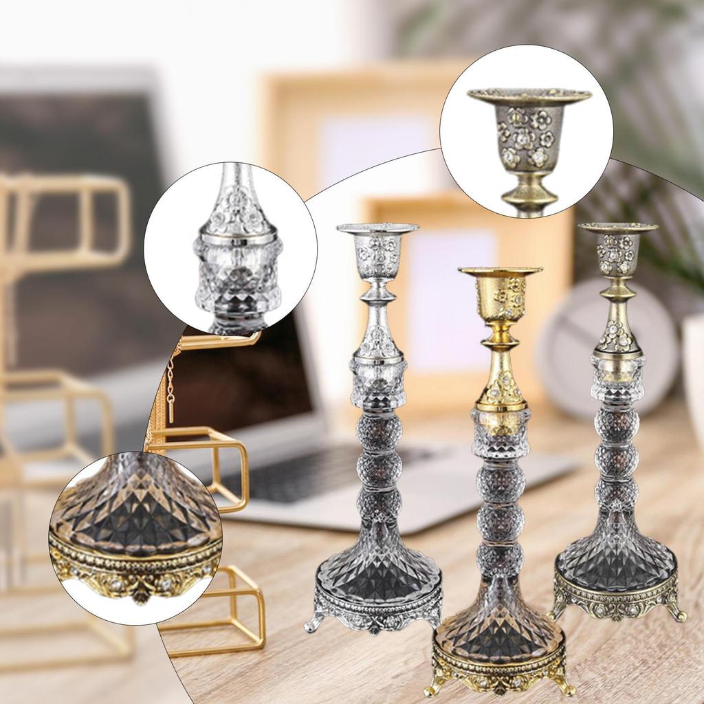 Mumluk Metal ve Cam Retro Tasarım Parti için Masa Orta Parçası Ev Dekorasyonu Mum Işığı Akşam Yemeği Yeni Eve Taşınma Hediyesi