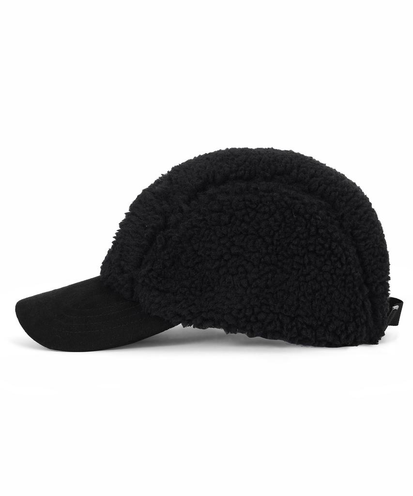 Bajal Va Square Studded Fleece Camp Cap Black