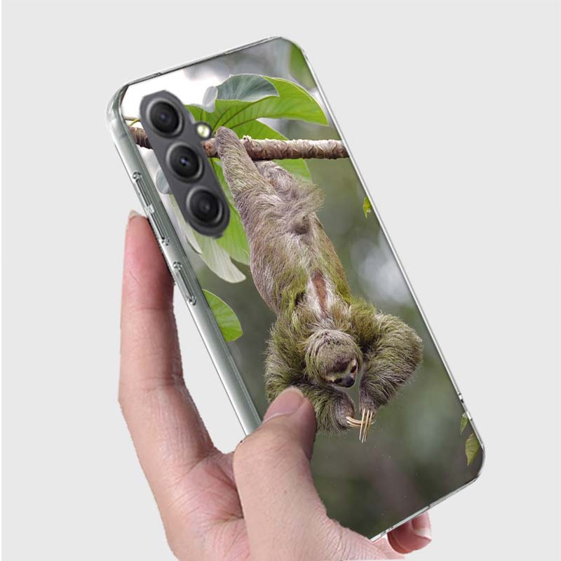 Cute Sloth Phone Case for Samsung A16 A26 A36 A56 A17 A37 A57 A07 A06 A02S A03 A04S A05S Galaxy Note 20 10 A50S A71 A51 A31 A30