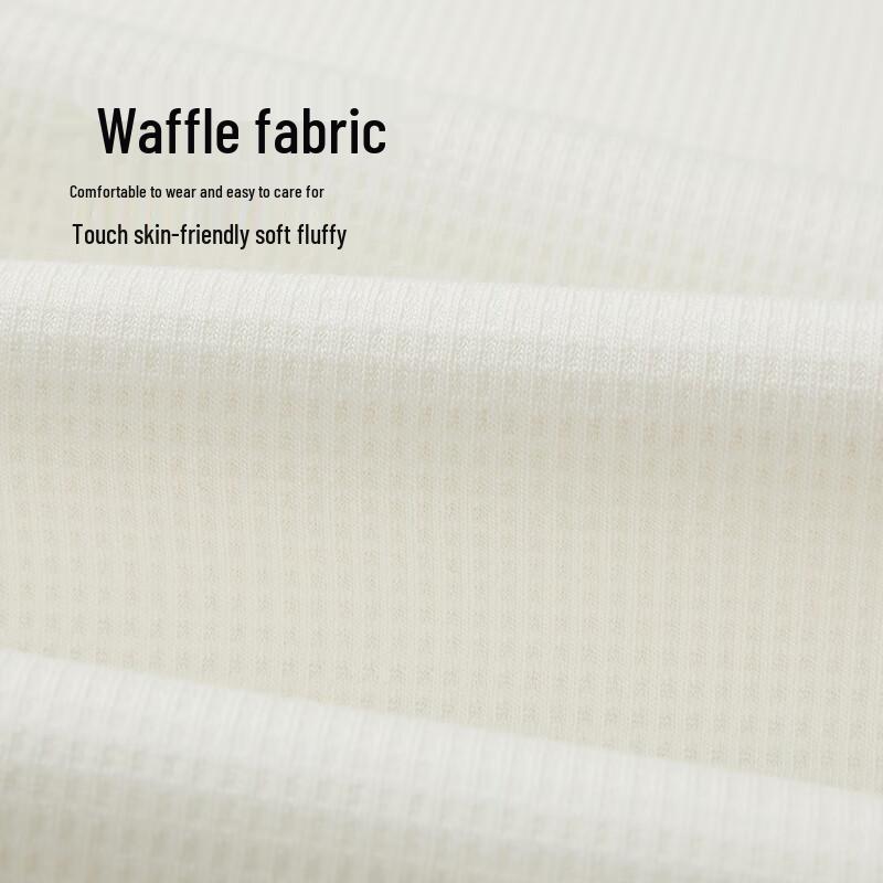 Męska bluza typu pulower o wąskim kroju z dzianiny waflowej