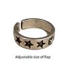 Silver Color Stars Rings Vintage Gothic Ring for Men Women Fashion Star Open Adjustable Ring Y2k Jewelry Gift