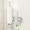 Suction Cup Kitchen Tissue Holder No Punching Cabinet Paper Hanger Cling Film Storage Lazy Cloth Hanger Pole Roll Paper Holder