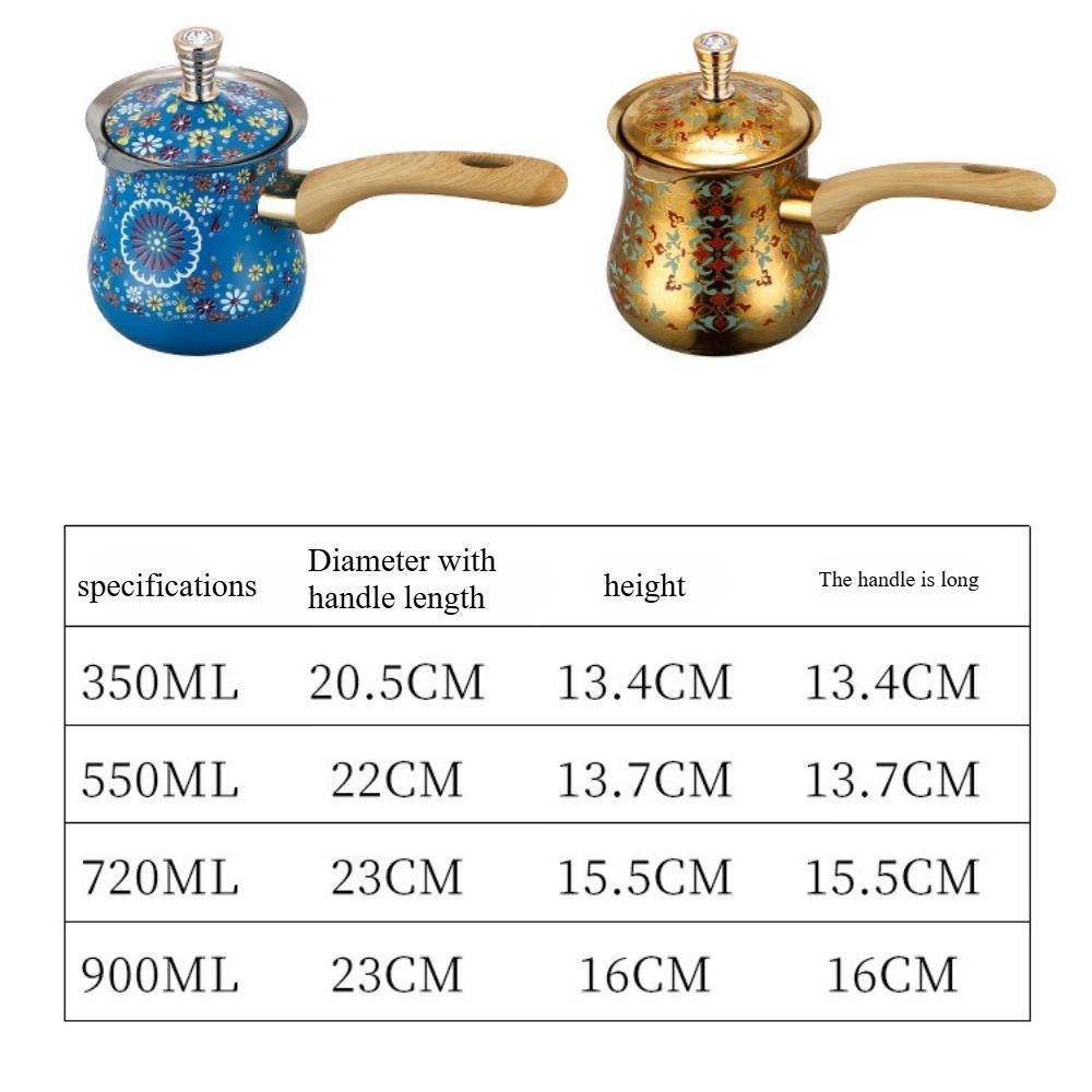 Stainless Steel Turkish Coffee Pot Milk Cup 1pcs Coffee Pot for Brewing Tea, Chocolate, Butter, Milk Cup LS-KFH
