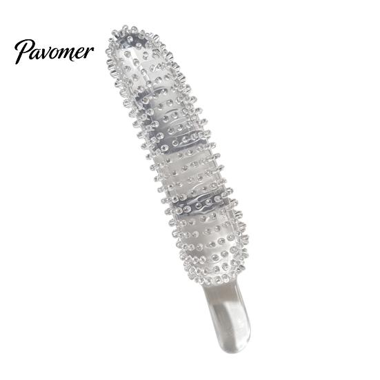 Durable One Piece Molded Toy Large Clear Silicone Dildo, Realistic Sex for Men Sensory Grain Texture Stroker Women, BDSM Beginner Training Tool, Adult