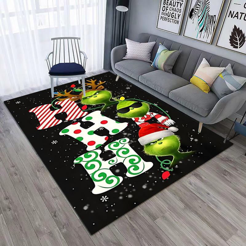 Christmas Gift Comedy Movie How the Grinch Stole Christmas carpet home living room decoration table and chairs anti slip door mat carpet A15