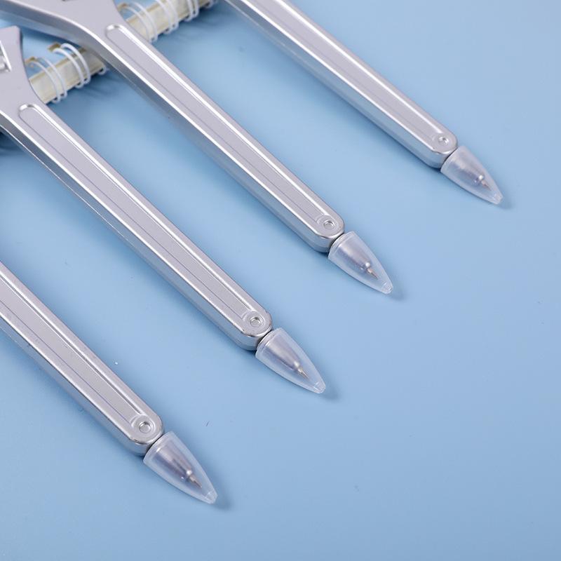 2Pcs Wrench Shape Design Ballpoint Pens Comfortable Grip Smooth Writing Pens Students Creative Stationery Party Gift
