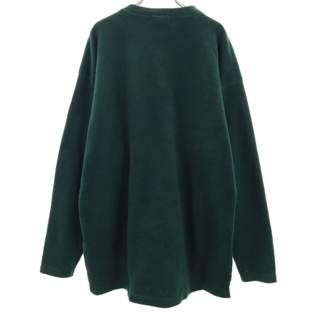 Nautica 90s Made In USA Long Sleeve Henley Fleece T-shirt XL Old Big Size Men's Used