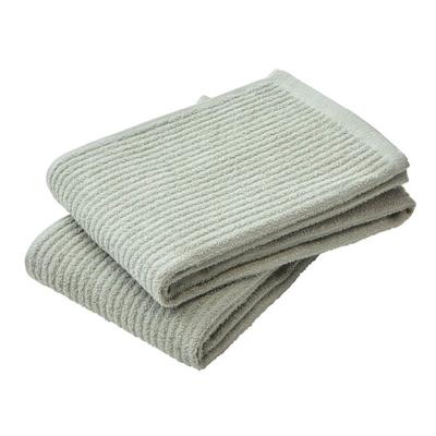 Japanese-made Bath Towels, Set of 2, 100% Cotton, Thin, Quick-drying, Natural Face Towel (Desert Sage)