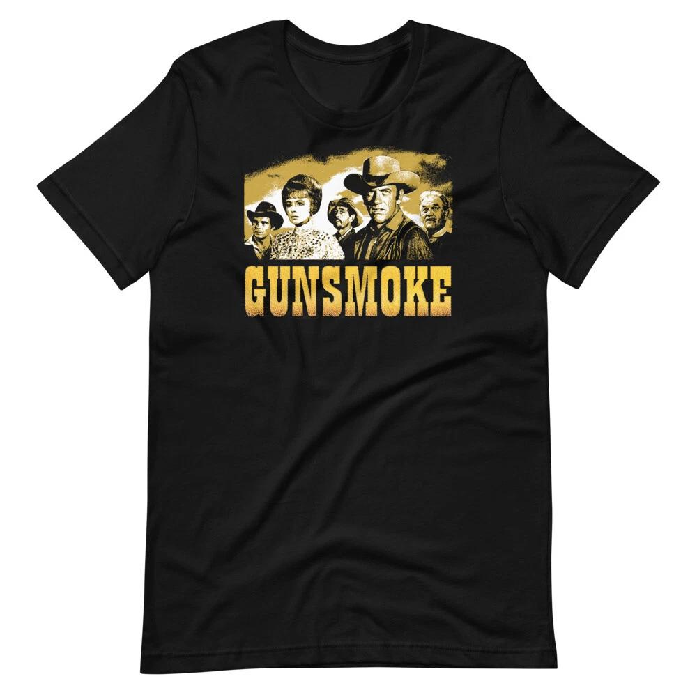 

GUNSMOKE TV Show Fan Art Graphic Tee Short-Sleeve Unisex 100% Cotton T-shirt Mens Tees Top 3XL