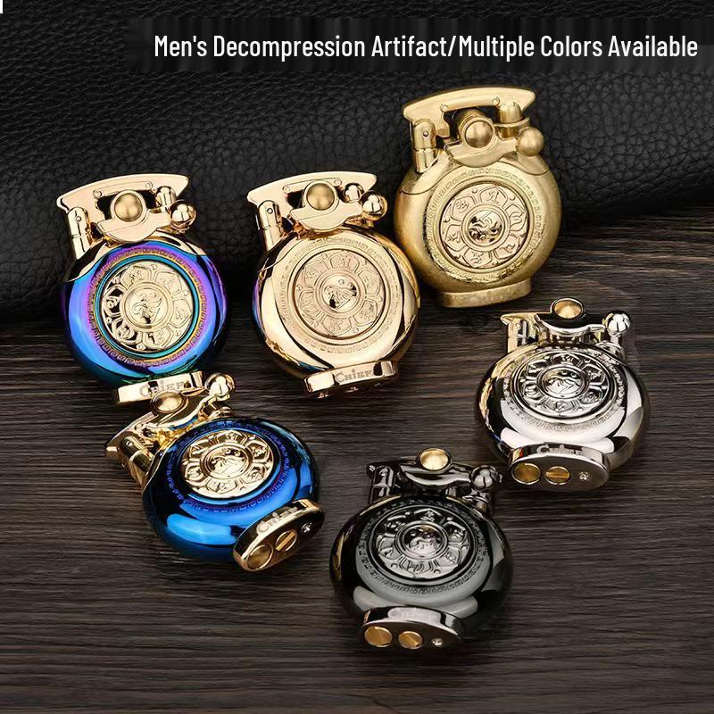 Leader CHIEF Automatic Ejection Windproof Kerosene Lighter - Creative Rocker Design for Personality and Decompression.