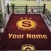 Custom Text Printed Rug Sparta Prague Non Slip Floor Carpet For Home Room Decor