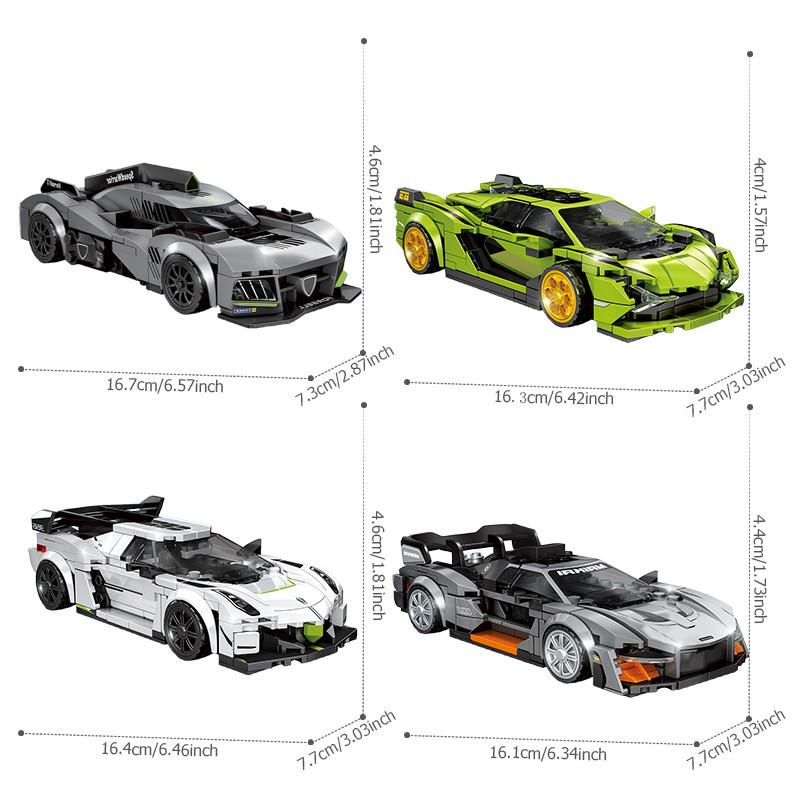 Non-Toxic Sembo Sports Car Building Blocks Moc Racing Vehicle Models Off-Road Assembly Bricks Car Construction Set For Children Toy Kids Gifts