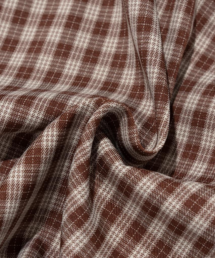 CARGOBROS FOR WOMAN Mare Crop Check Shirt (Brown)