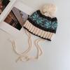 Dimanaf Women Hat Floral Thick Knitted Hat Fashion Lady Warm Winter Autumn