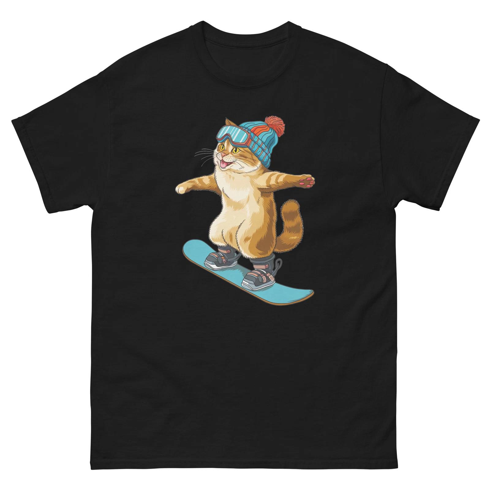 Burmese Cat Snowboarding Fun Snowboarder T-Shirt S