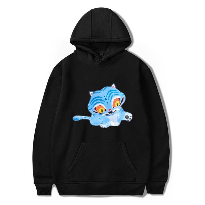 Korean Style Devil Hunter Hoodie, Fashionable Anime Tiger Print, Adult Street Style, Cool Casual Long-Sleeved Hoodie