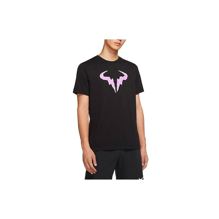 Nike Rafa Casual Sports Round Neck Tennis Short Sleeve Black Men s DA5400-010 M