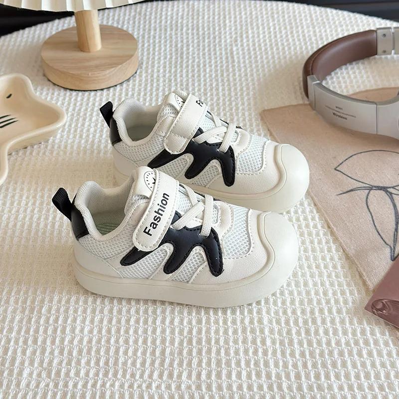 Mode Kinder-Board-Schuhe Frühling 2025 Neuer Stil Kinderschuhe Jungen Mädchen Lässig Baby Shell Toe Schuhe Schwarz Khaki 22-31